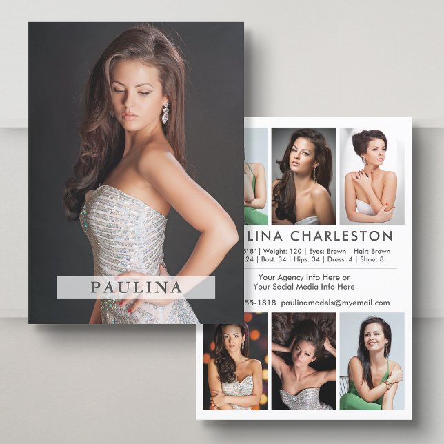 Model Actor 5x7 Comp Zed Card 7 Photo 2 Sided (Available in high quality print or digital download for quick messaging, email or self printing.)