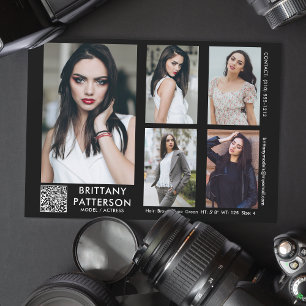 Model Actor Comp Card 5 Photo Your QR Code
