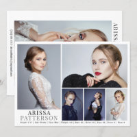 Model Actor Comp Card 6 Photo 5.5x7.5