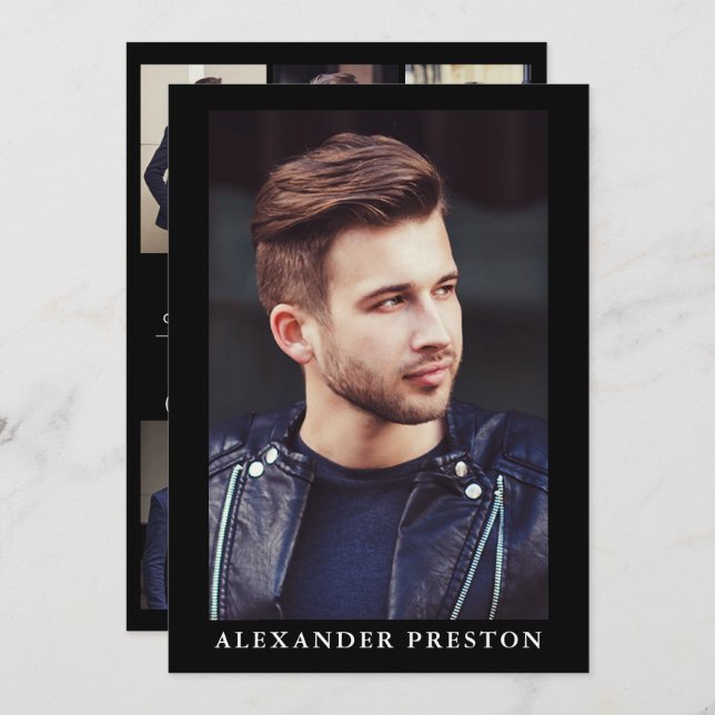 Model Actor Comp Card Zed Card 7 Photo 2 Sided 5x7 (Front/Back)