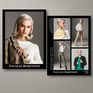 Model Actor Composite Card Template 5 Photo