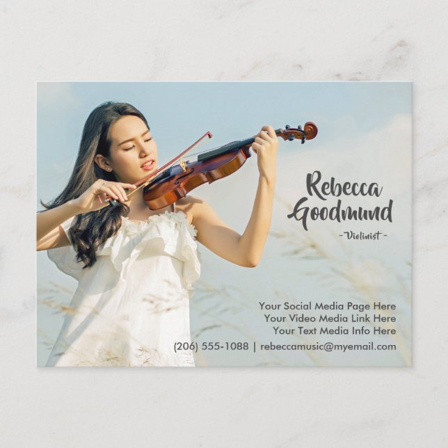 Model Actor Entertainer Photo Comp Template Postcard (Front)