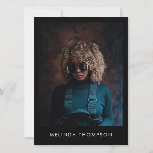 Model Actor Modeling Comp Card 5 Photo Black