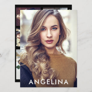 Model Actor Photo Pro Comp Card - 5 Photo Back B