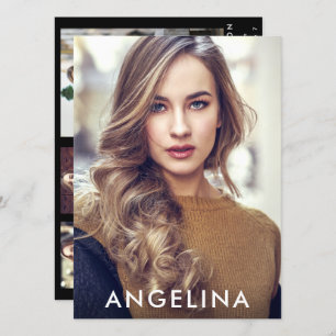 Model Actor Photo Pro Comp Card 5 Photo Back B