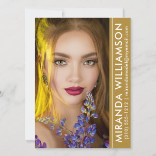 Model Actor Photo Pro Comp Card Amber Stripe