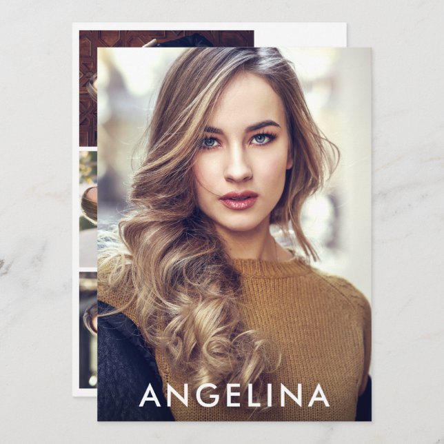 Model Actor Photo Professional Comp Card W (Front/Back)