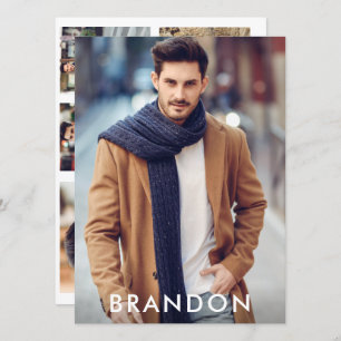 Model Actor Pro Comp Card 5 Photo Back White