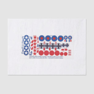 Model airplane insignia, WWII peanut-size Tissue Paper