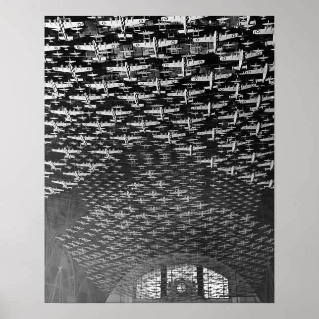 Model Airplanes, 1943. Vintage Photo Poster (Front)