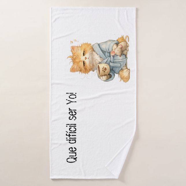 model cat bath towel set (Bath Towel)