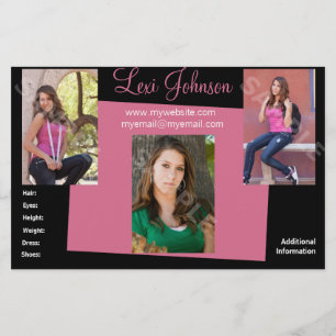 Model Comp Cards Headshot Zed