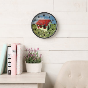 Model Cottage Wall Clock