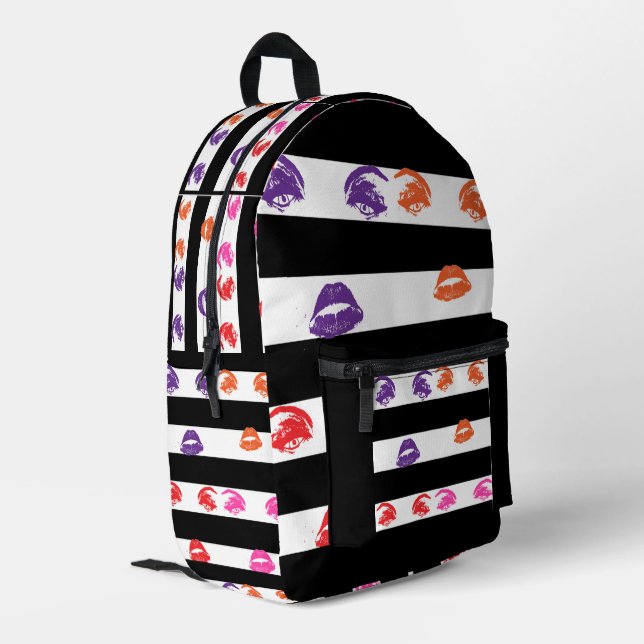 Model Face Printed Backpack (Back Corner Left)