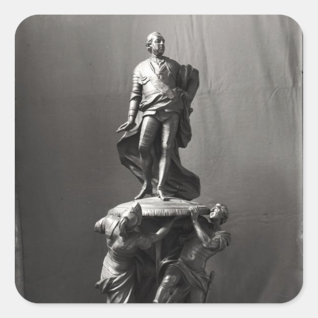 Model for the monument of Louis XV Square Sticker (Front)