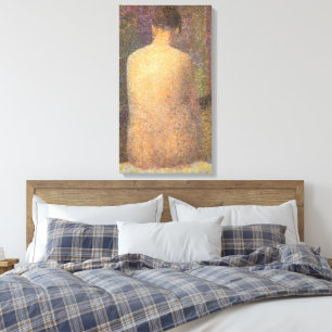Model From Behind by Georges Seurat, Vintage Art Canvas Print