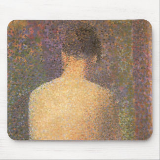 Model From Behind by Georges Seurat, Vintage Art Mouse Pad