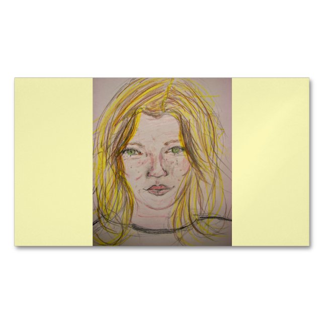 Model Girl  Magnetic Business Card (Front)