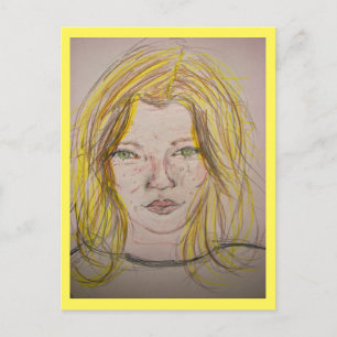 Model Girl  Postcard