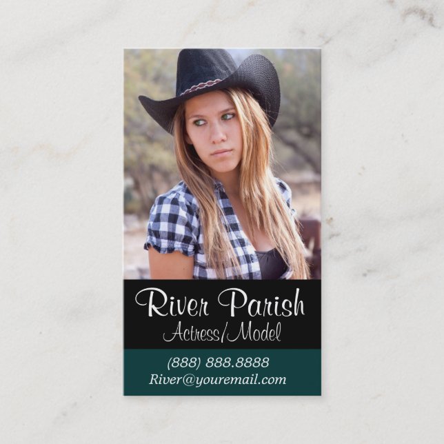 Model Headshot Business Cards (Front)