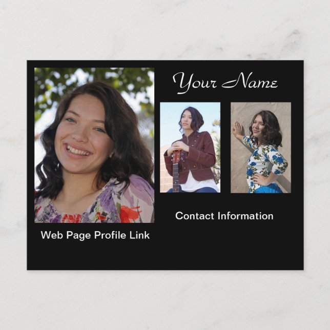 Model Headshot Card (Front)