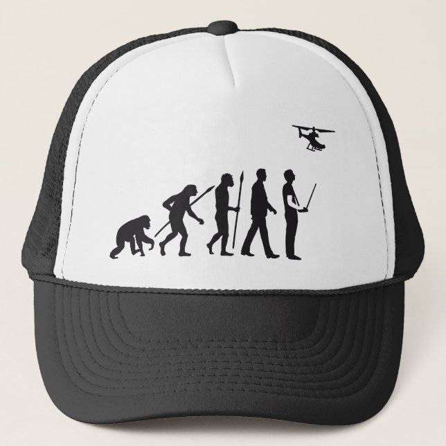 Model helicopter remote control evolution trucker hat (Front)