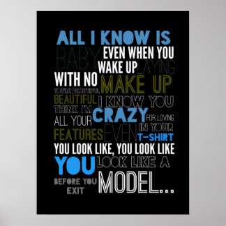 Model Lyric Poster