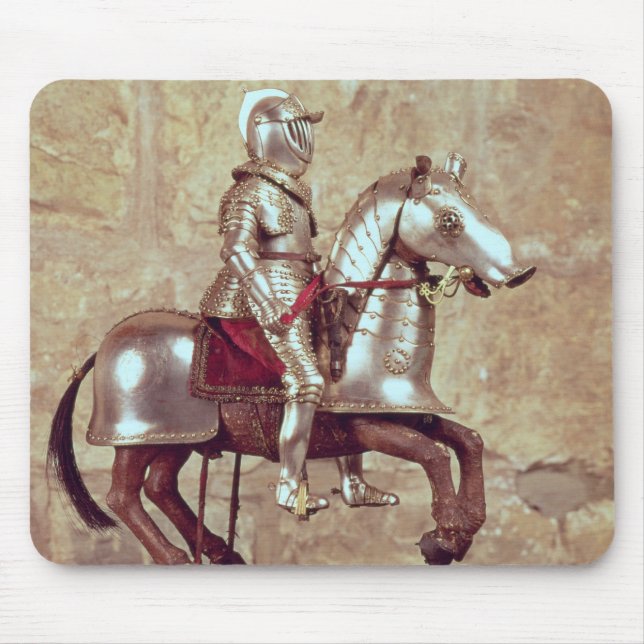 Model of a barded horse and rider, c.1640 mouse pad (Front)