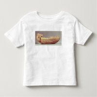 Model of a boat with a high poop deck