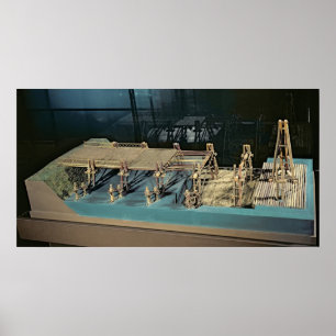 Model of a bridge over the Rhine Poster