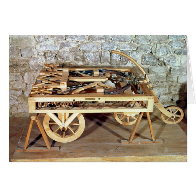 Model of a car driven by springs (Front Horizontal)