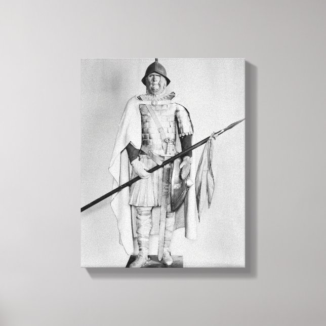 Model of a Carolingian cavalryman Canvas Print (Front)