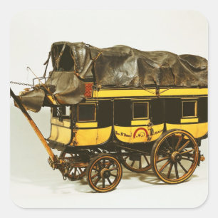 Model of a forty seat omnibus square sticker