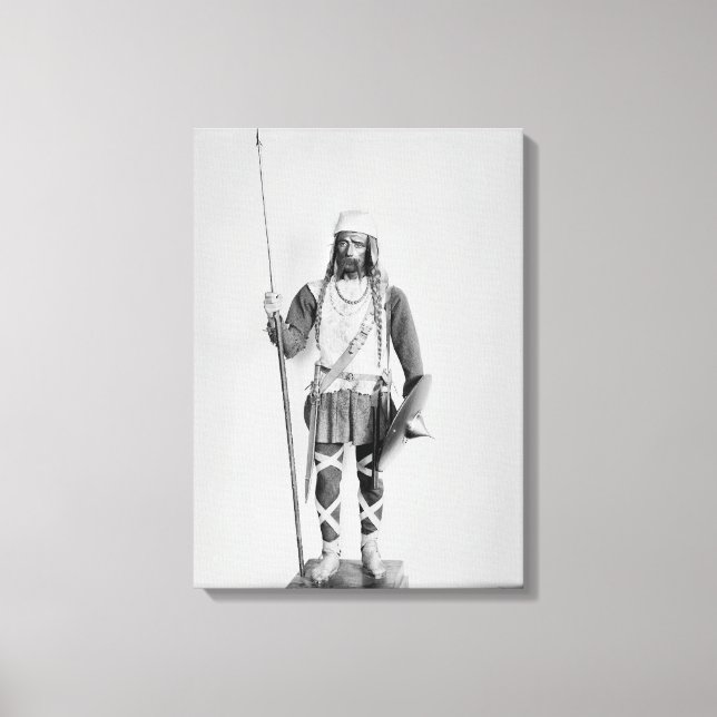 Model of a Frankish warrior Canvas Print (Front)