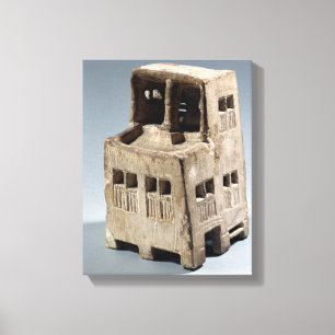 Model of a house (limestone) canvas print