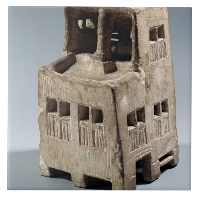 Model of a house (limestone) tile (Front)