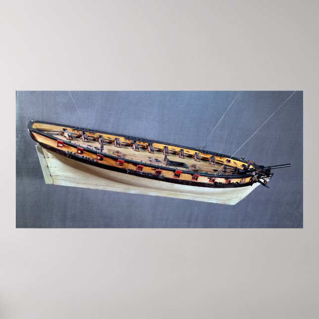 Model of a pirate ship, c.1810 poster (Front)