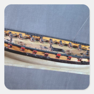 Model of a pirate ship, c.1810 square sticker