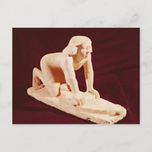 Model of a servant grinding grain, Old Kingdom Postcard