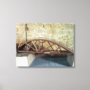 Model of a swing bridge canvas print