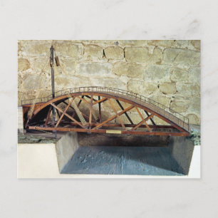 Model of a swing bridge postcard