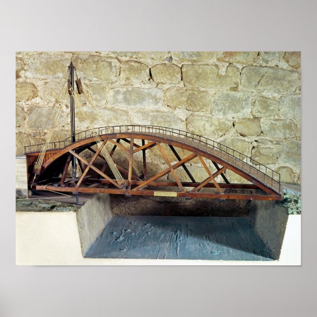 Model of a swing bridge poster (Front)
