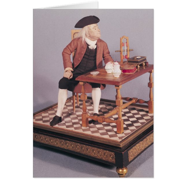 Model of Benjamin Franklin  at his table (Front)
