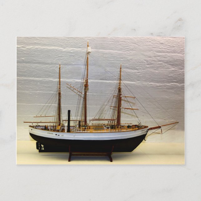 Model of Fram, the ship used by  Nansen Postcard (Front)