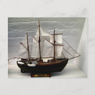Model of Fram, the ship used by  Nansen Postcard