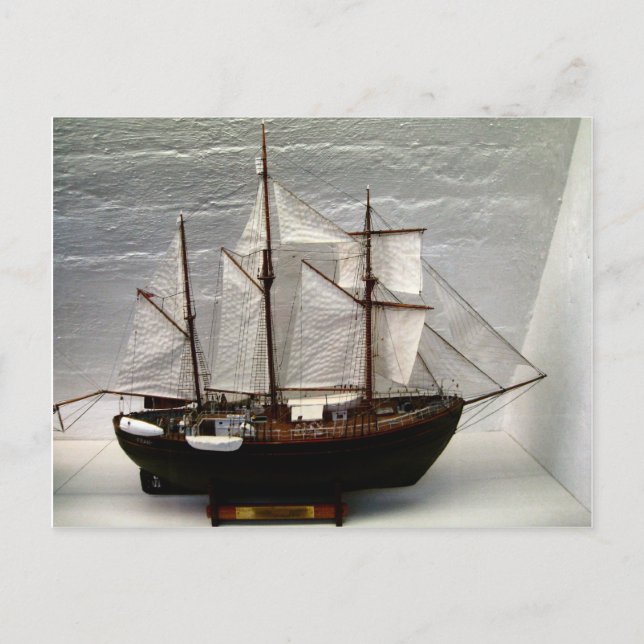 Model of Fram, the ship used by  Nansen Postcard (Front)