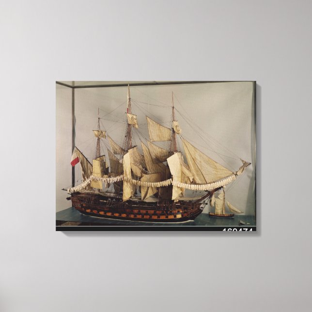 Model of the ship 'L'Achille' Canvas Print (Front)