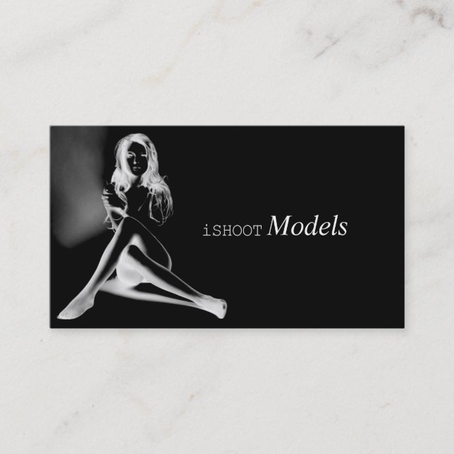Model Photographer Photography Camera Modelling Business Card (Front)