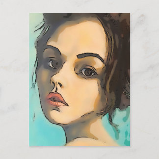 Model Pin Up Glamor Girl Postcard