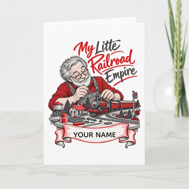 Model Railroad – Personalized Gift Card (Front)